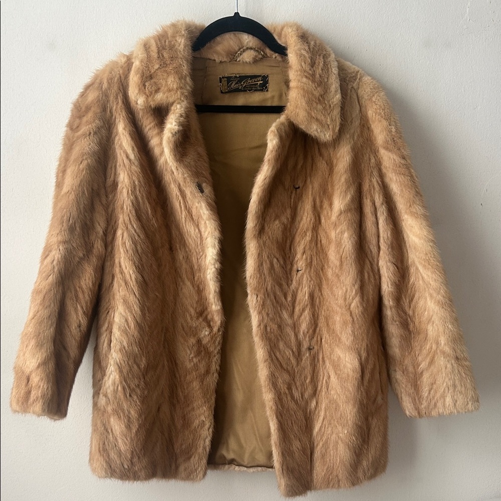 Vintage genuine blond mink jacket purchased- small